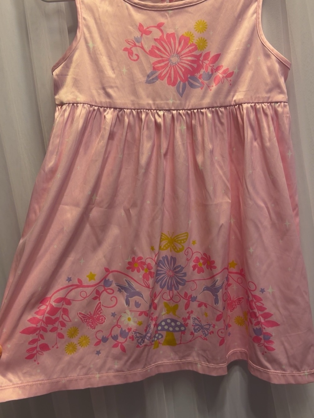 American Girl sz. 4t Kids Pink Floral Sleeveless One-Piece nightgown